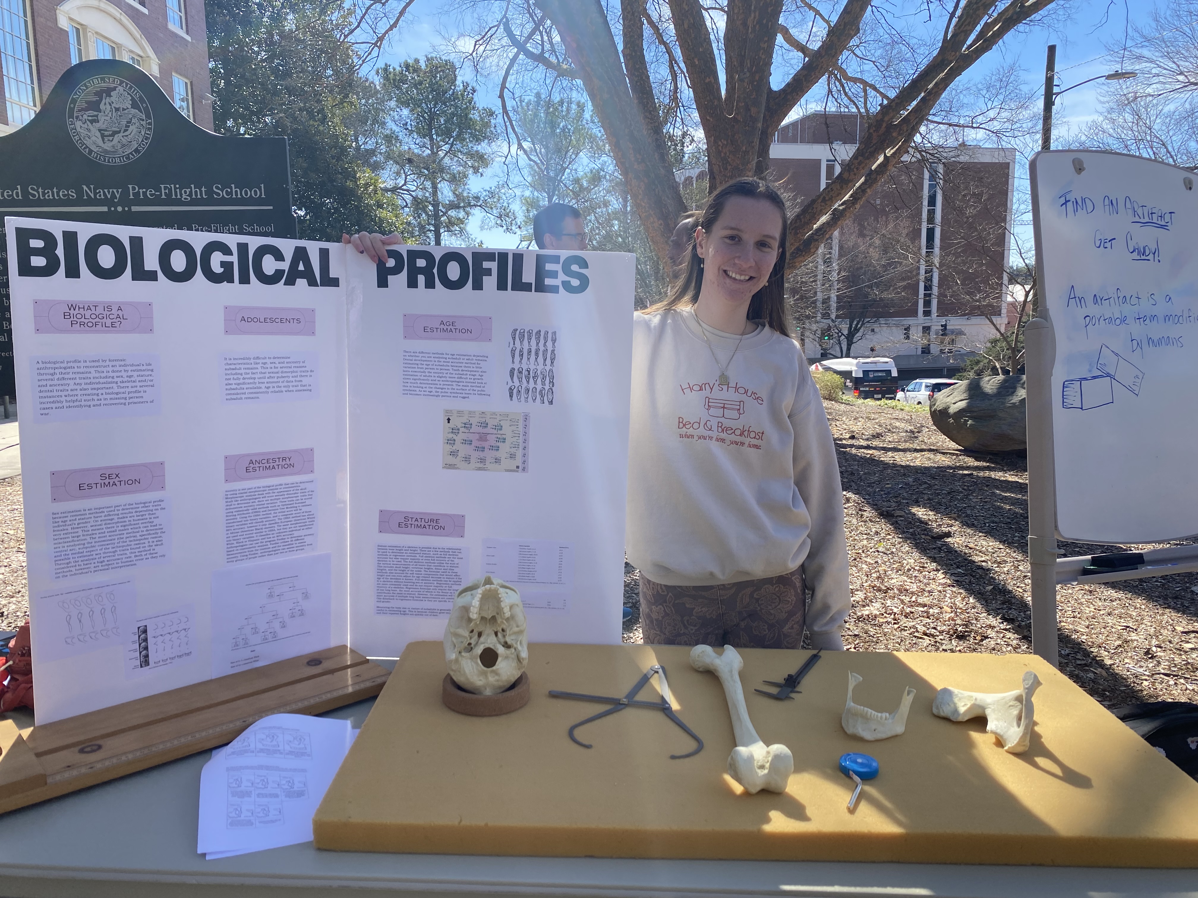 biological profiles lab table