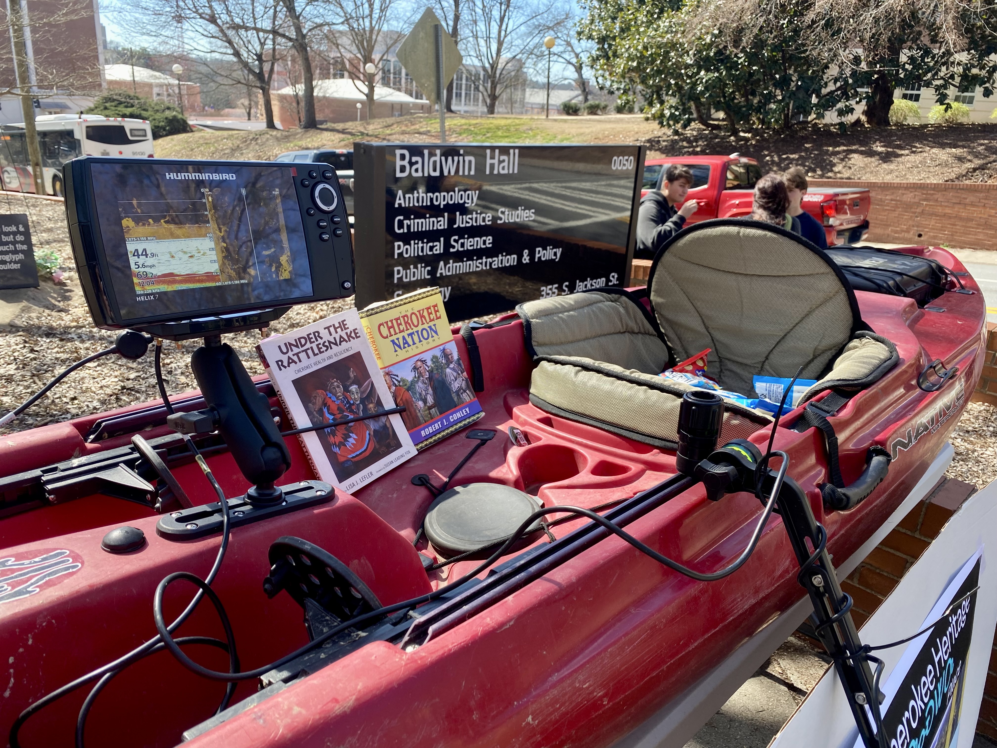 kayak with GPS system