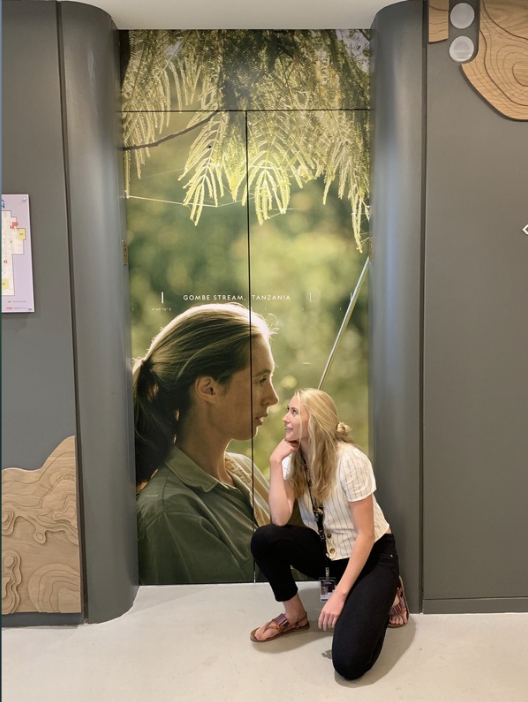 Sarah Riggs with Jane Goodall Picture