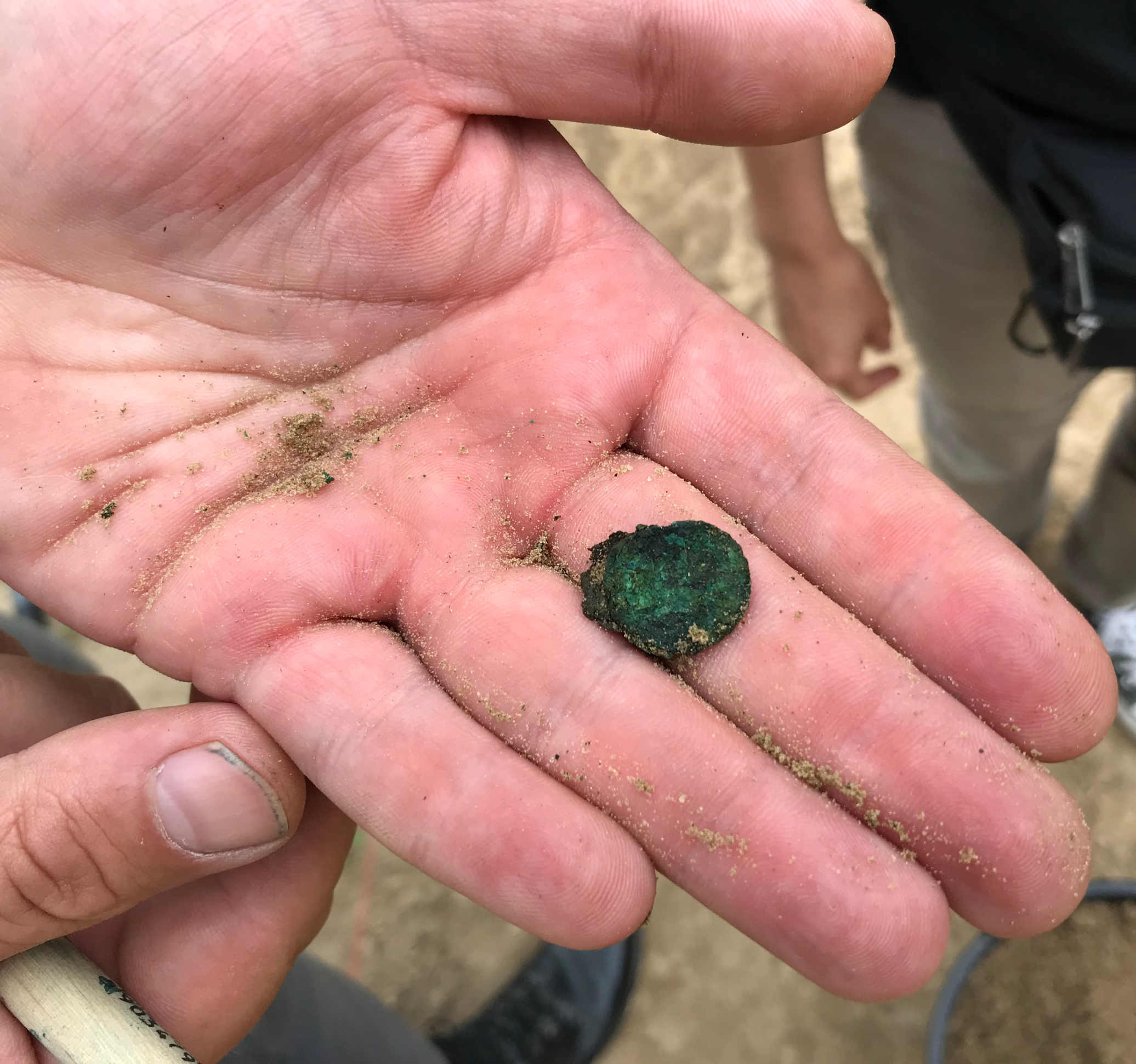 "An old silver coin I helped uncovered from what was once a medieval cemetery in Poland" -Trey Swenton