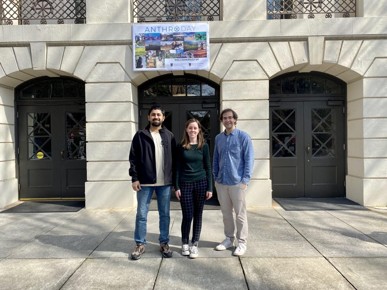 Anthroday organizers, Amit (L), Mary, Adam (R)