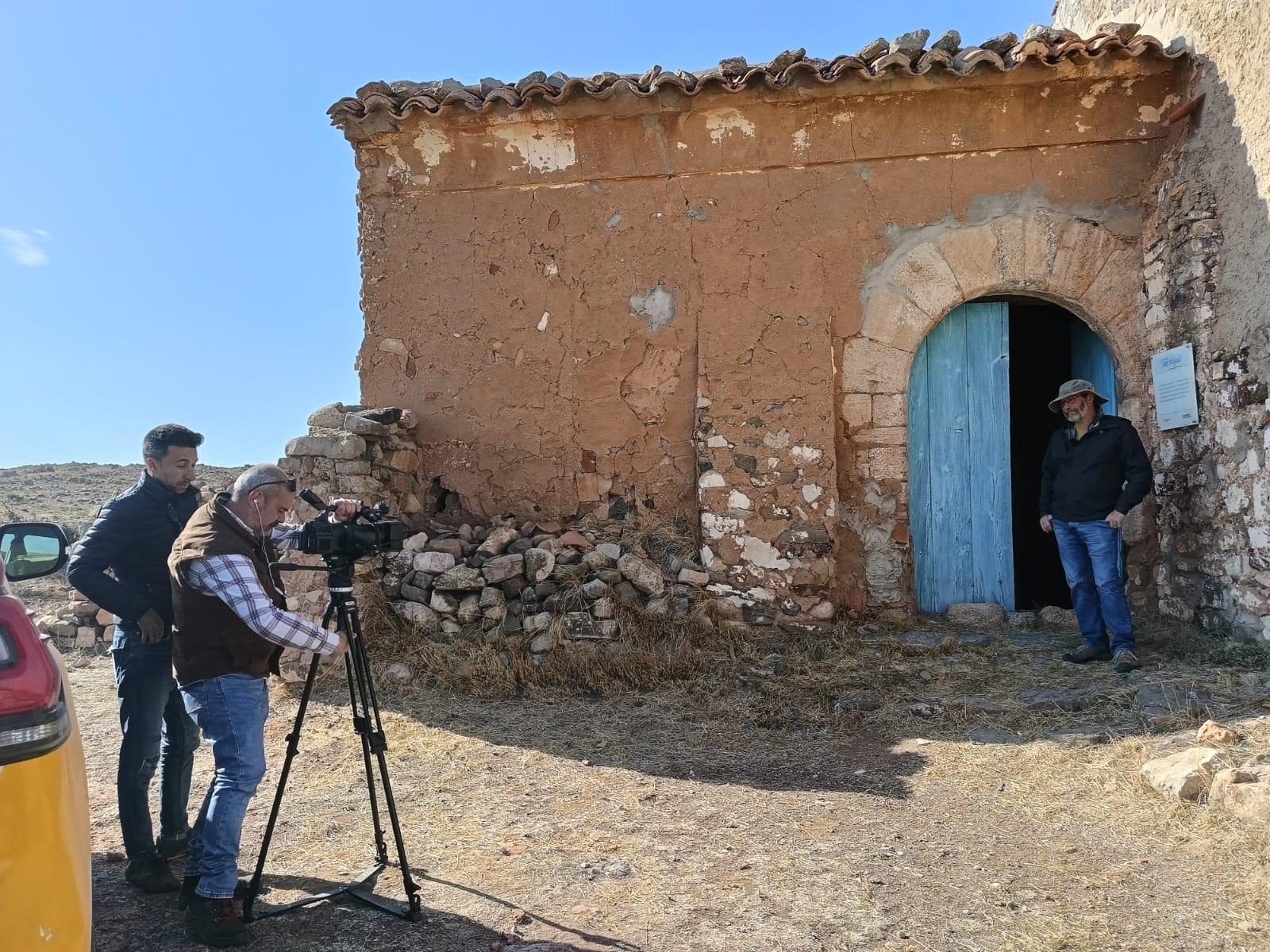 Camera crew filming Ted Gragson