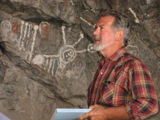 Speaker at Toquima Cave