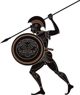ancient greece warrior black figure