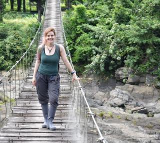 alexandra on a bridge