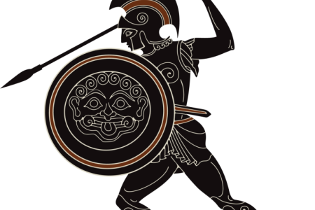ancient greece warrior black figure