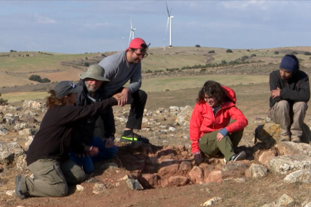 archaeologists in the field